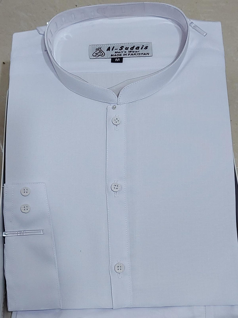 Al Sudais Mens Shalwar Kameez (White)