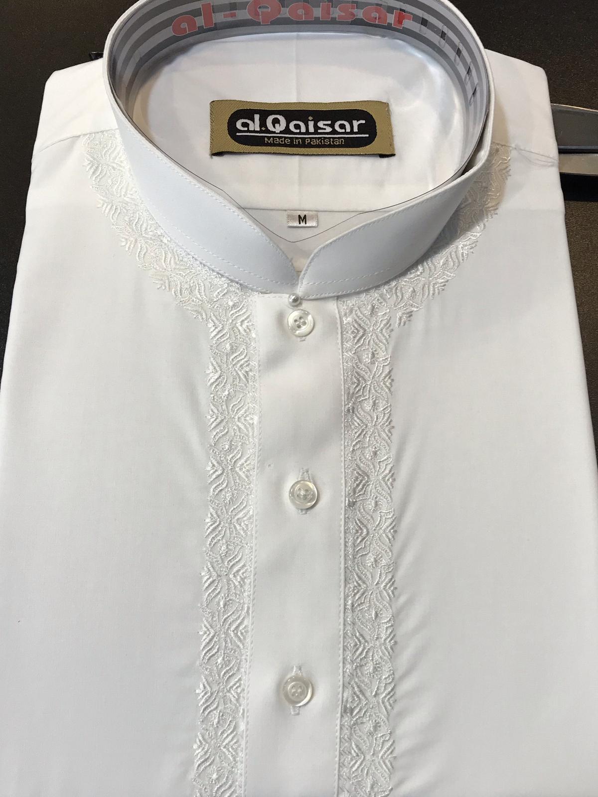 Mens Shalwar Kameez Al Qaisar 3842 Off White