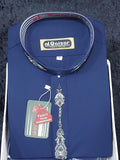 Al Qaisar Handwork Mens Kurta Shalwar 4708 {Navy}